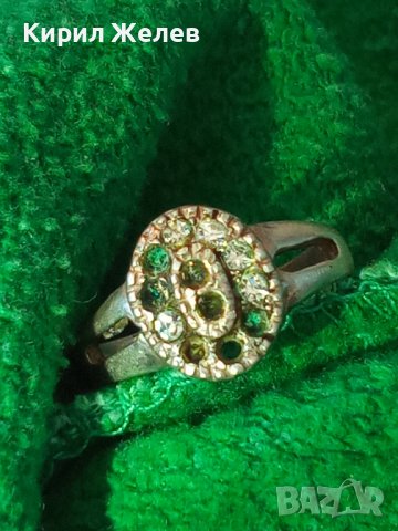 СТАР СРЕБЪРЕН ДАМСКИ с КАМЪЧЕТА ПРЪСТЕН СРЕБРО 925 ВИНТИДЖ СТИЛ 3435, снимка 9 - Пръстени - 30395301