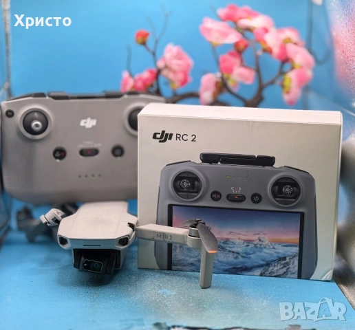 DJI комплект: Mini 2 (за части/ремонт) + DJI RC 2 (перфектен, но заключен) + дистанционно