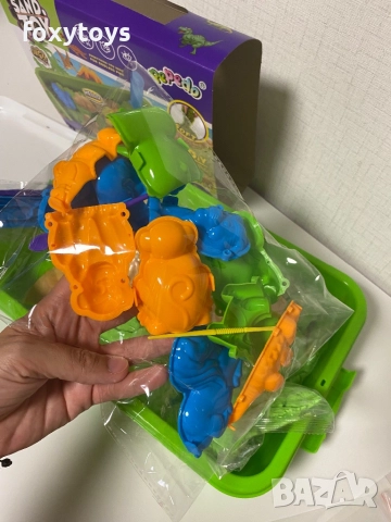 Креативен комплект кинетичен пясък и формички 3D Животни, куфарче, снимка 9 - Образователни игри - 51619037