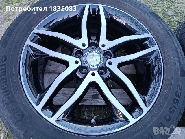 Лети джанти 18ки 5х112 Mercedes + летни гуми 235/50/18 Continental, снимка 4 - Гуми и джанти - 52593862
