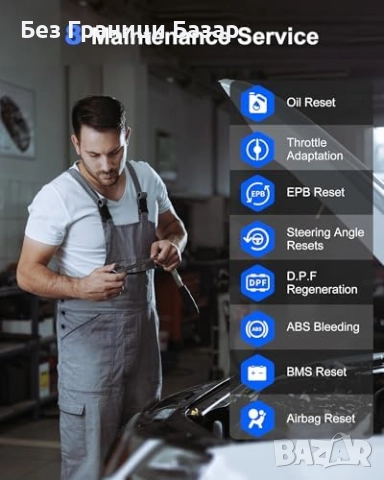 Нов Двунасочен OBD2 диагностичен скенер с 8 сервизни функции за кола, снимка 4 - Друга електроника - 51941620