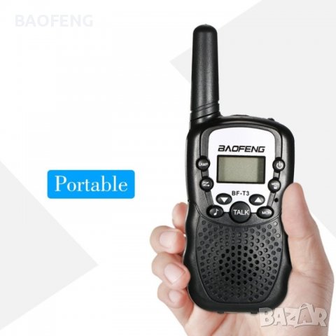 Хит Нови до 5 км 22 канала BAOFENG T3 Промоция Комплект 2бр. Радиостанции Уоки Токи, Led индикация , снимка 11 - Оборудване и аксесоари за оръжия - 39346915