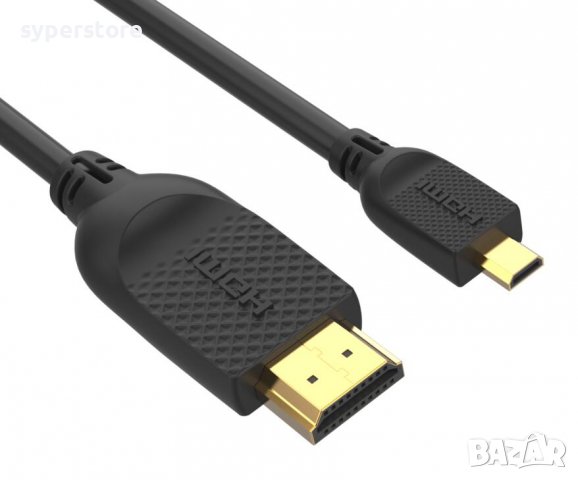 Кабел HDMI M - Micro HDMI M (type D) Екраниран VCom CG587 1.8m Cable HDMI-Micro HDMI