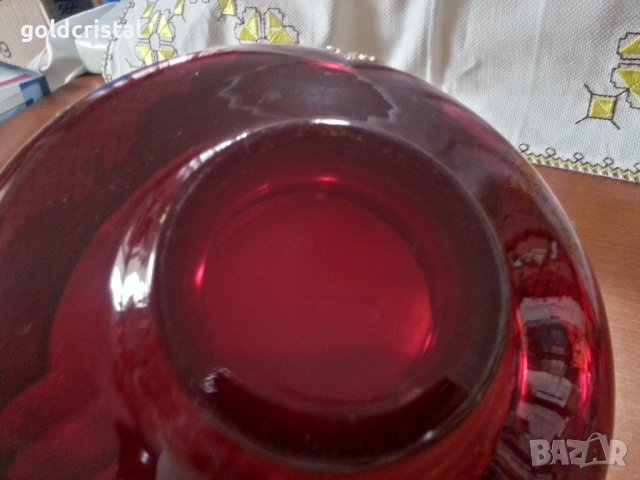 Кристална фруктиера купа ръчно рисувана , снимка 6 - Антикварни и старинни предмети - 40780338