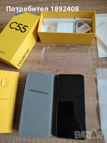 Realme C55 + 2 калъфа и стъклен протектор, снимка 3 - Телефони с две сим карти - 52330170