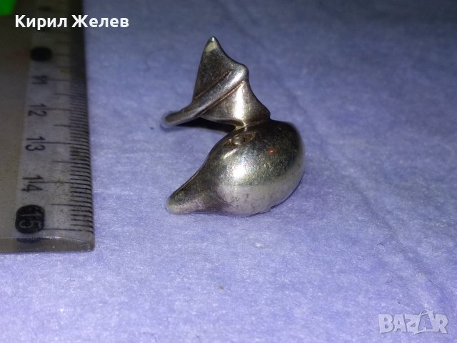 РЪЧНА АВТОРСКА ХУДОЖЕСТВЕНА БИЖУТЕРСКА МАЙСТОРСКА ИЗРАБОТКА МАРКОВО СРЕБРО 925 ПРЪСТЕН ДЕЛФИН 40636, снимка 12 - Пръстени - 42600263