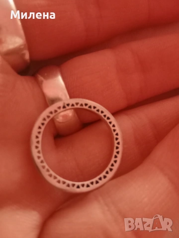 Сребърен пръстен Пандора , снимка 5 - Пръстени - 53621297