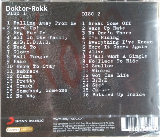 Korn - Falling Away From Me - The Best Of Korn [2011] 2 CD, снимка 2 - CD дискове - 41857947