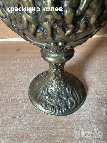 декоративна бронзова кана в стил "Необарок", снимка 3 - Антикварни и старинни предмети - 53408492