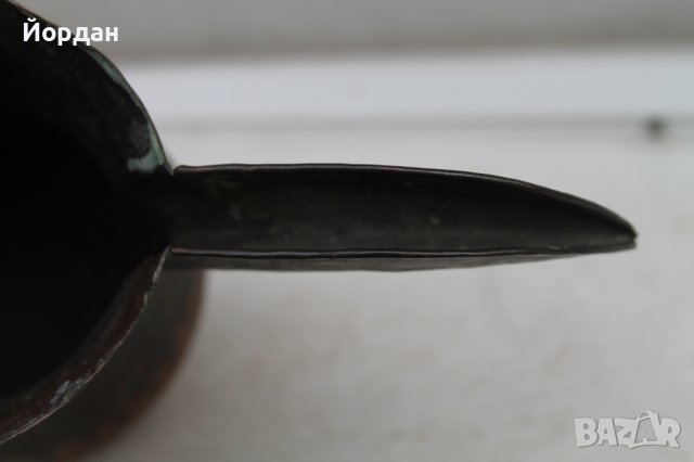 Стара ръчно кована медна арабска кана , снимка 12 - Антикварни и старинни предмети - 41002325