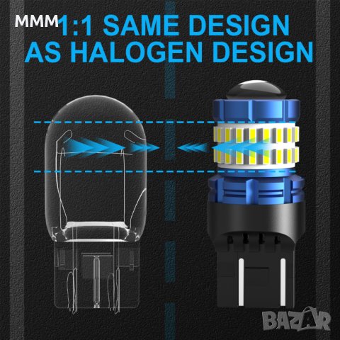 2 х LED Автокрушки Т20 W21W 7440, снимка 5 - Аксесоари и консумативи - 39621487