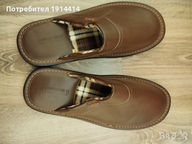 Мъжки кожени пантофи номер 45, снимка 2 - Други - 50590157