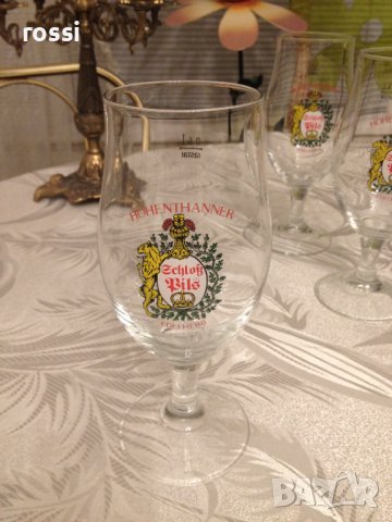 Schloss Pils Старинни нови баварски чаши на столче за бира 0,4 л., снимка 3 - Колекции - 39533150
