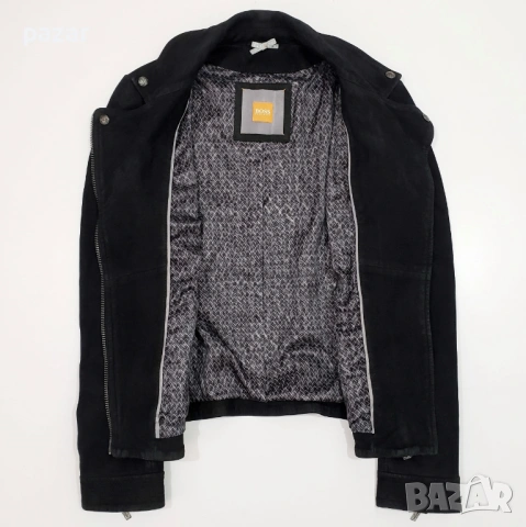 HUGO BOSS ORANGE JAMELA 50323097 Дамско Кожено Яке Велур S-M, снимка 6 - Якета - 53446957