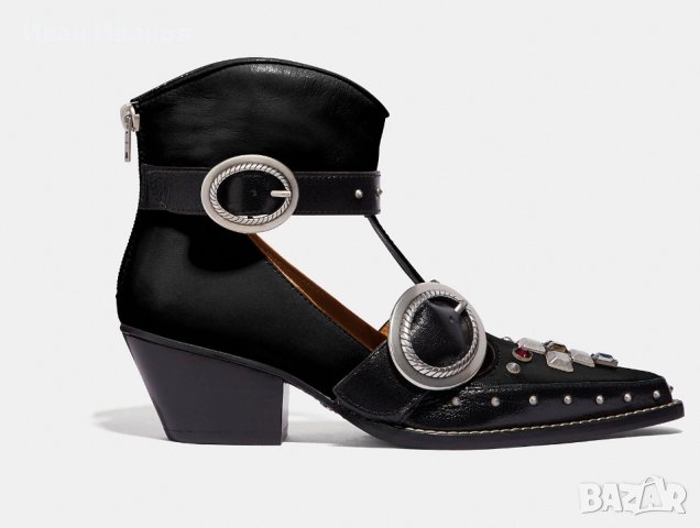  COACH Дизайнерски Изрязани ботуши  Western Creeper номер 37,5, снимка 4 - Други - 40304070