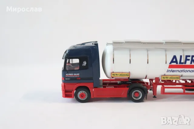 HERPA H0 1/87 MERCEDES ACTROS ЦИСТЕРНА МОДЕЛ КОЛИЧКА КАМИОН, снимка 2 - Колекции - 49934439