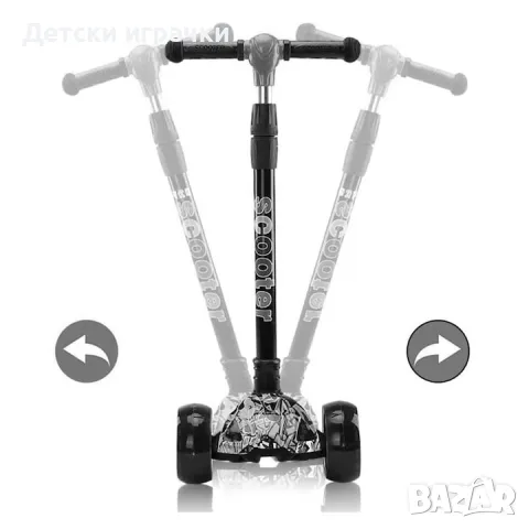 Тротинетка 5в1 с поставка за крачета, родителски контрол, широки гуми, снимка 12 - Скутери и тротинетки - 49640879
