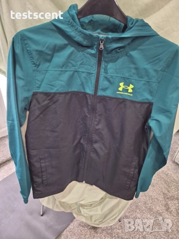 $68 Юношеско яке Under Armour XL (Черно и Тюркоазено) YXL за деца и юноши