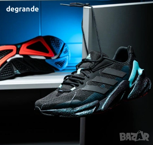 НАМАЛЕНИ Adidas X9000L4 Цвят- Черно и Синьо, снимка 5 - Маратонки - 53651428