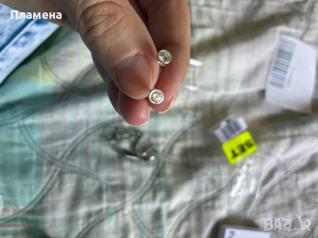 Мини обеци сребро проба 925 цена 10€ , снимка 7 - Обеци - 56144869