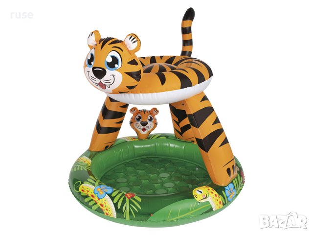 НОВИ! Детски надуваем басейн със сенник Тигър