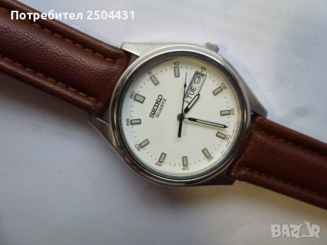 seiko quartz стоманен, снимка 1 - Мъжки - 44687141