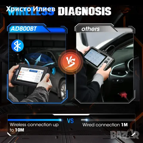 Професионална автодиагностика TOPDON ArtiDiag 800BT за диагностика на кола с дисплей, снимка 5 - Аксесоари и консумативи - 47981277