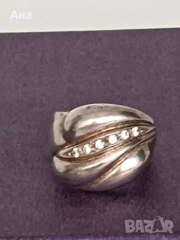  Красив сребърен пръстен # 32РО, снимка 1 - Пръстени - 44389561