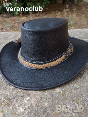 Каубойска шапка Естествена кожа Модел Лукс, снимка 8 - Шапки - 41883509