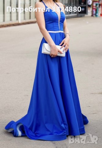 Абитуриентска рокля - цвят кралско синьо