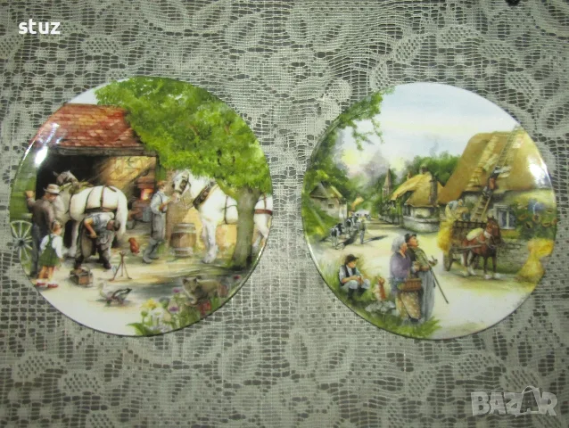 Колекционерски декоративни порцеланови чинии Royal Doulton, сет 2 бр. , снимка 3 - Декорация за дома - 55775440