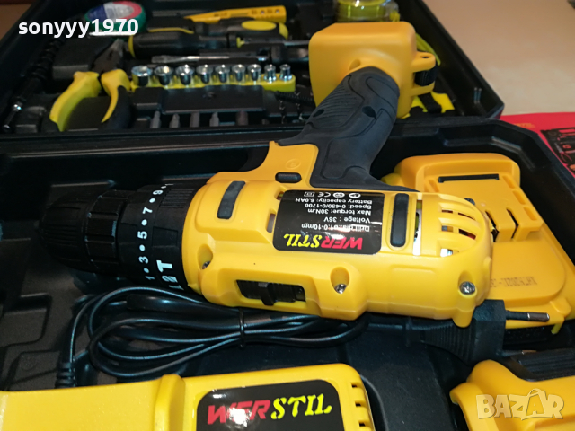 LI-ION 36V ВИНТОВЕРТ+CHARGER & 2X BATTERY PACK 0104220936, снимка 9 - Винтоверти - 36303140