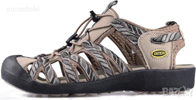 GRITION Дамски спортни туристически сандали със затворени пръсти, водни обувки, приключенски, за път, снимка 3 - Сандали - 52457810