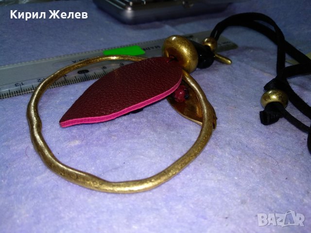 ДЕБЕЛО ПОЗЛАТЕНО ЕТНО - АРТ ФЛОРАЛНО КОЛИЕ МЕДАЛЬОН 34671, снимка 10 - Колиета, медальони, синджири - 39201030