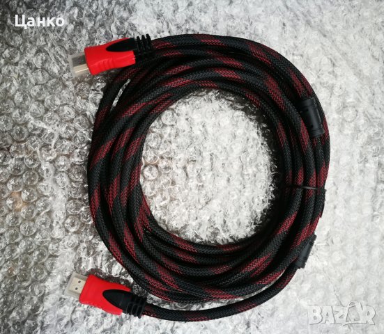 Продавам Кабел DeTech HDMI - HDMI M/М, 5m, с оплетка и ферит, снимка 5 - Друга електроника - 40899246