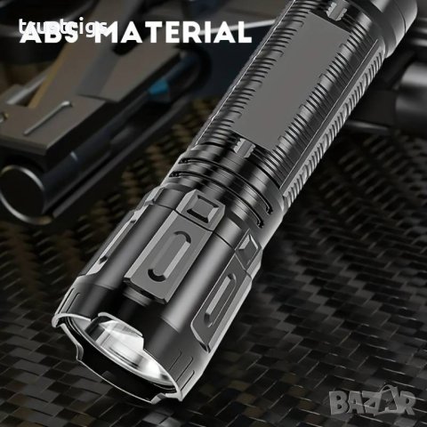 Мини мощен LED фенер с 3 режима и акумулаторна батерия, снимка 7 - Къмпинг осветление - 44483715