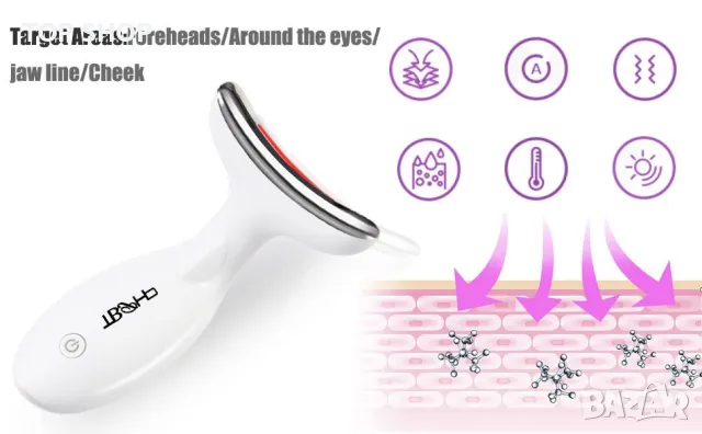 TBPHP Електрически стягащ масажор за лице и шия, снимка 7 - Масажори - 49249287