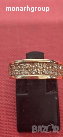 Златен пръстен / С надпис /, снимка 2 - Пръстени - 51997897