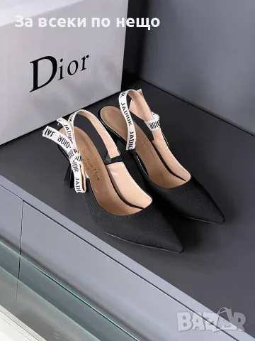 Christian Dior Дамски Черни Елегантни Обувки На Ток Код E94, снимка 6 - Дамски обувки на ток - 55795346
