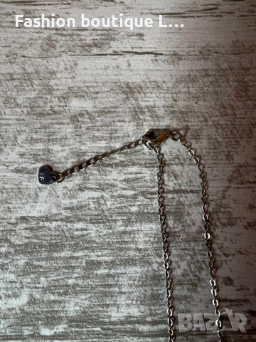 Сребристо синджирче с пендарчета и сърце на закопчалката ❤️, снимка 5 - Колиета, медальони, синджири - 52378236