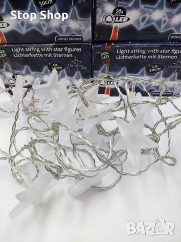 Коледни лампички стъклени звезди Led  Дължина 4 метра  , снимка 3 - Декорация за дома - 38671164