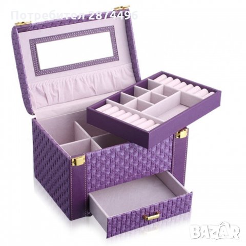1123 Луксозен органайзер за бижута и аксесоари, снимка 4 - Подаръци за жени - 35794994