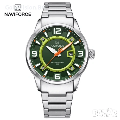 Мъжки часовник Naviforce 8044 – Green + ПОДАРЪК, снимка 2 - Мъжки - 53138963