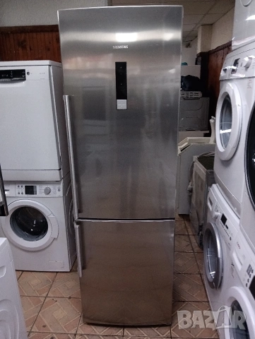 Иноксова комбиниран хладилник с фризер Сименс Siemens с две години гаранция!