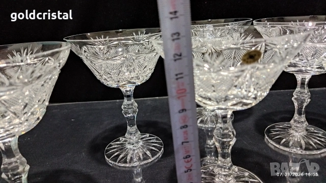 Кристални чаши , снимка 3 - Антикварни и старинни предмети - 45811984