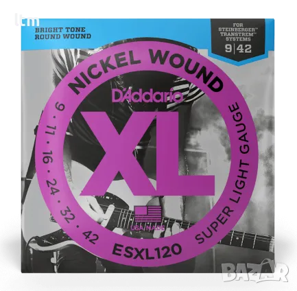 Струни със 2 топчета,09-42 Super Light Double Ball End, XL.За електрическа китара.