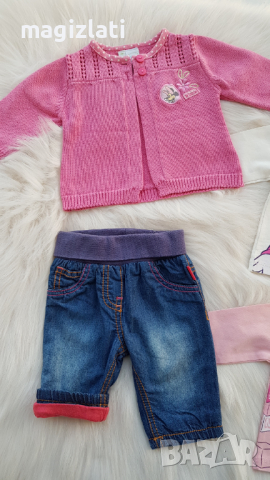 Блуза дънки и жилетка Мини Маус 0-3 месеца, снимка 4 - Комплекти за бебе - 36276904