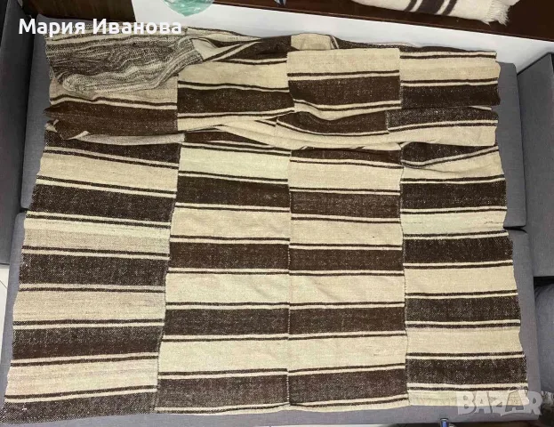 Автентичен ръчно тъкан ВЪЛНЕН КИЛИМ / черга 180/360 см – 100% чиста овча вълна, снимка 7 - Антикварни и старинни предмети - 56164916