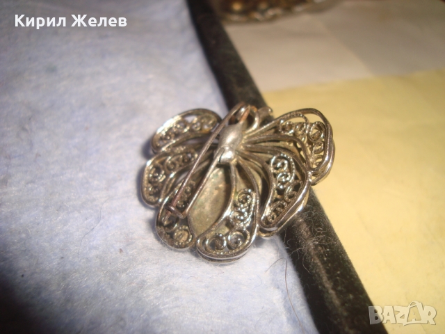 ВИНТИДЖ СРЕБРИСТА СКЪПОЦЕННА АРТ НУВО БРОШКА ВЕНЕЦИАНСКО СТЪКЛО МУРАНО 23453, снимка 9 - Антикварни и старинни предмети - 36061142