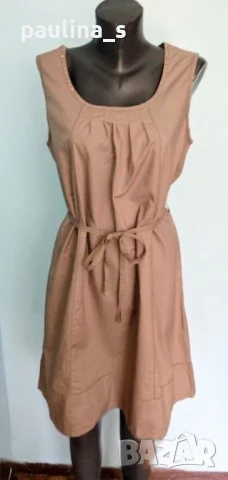 Два различни броя / Рокля цвят "Nude" от плюшено букле England и Памучна , снимка 13 - Рокли - 28301513